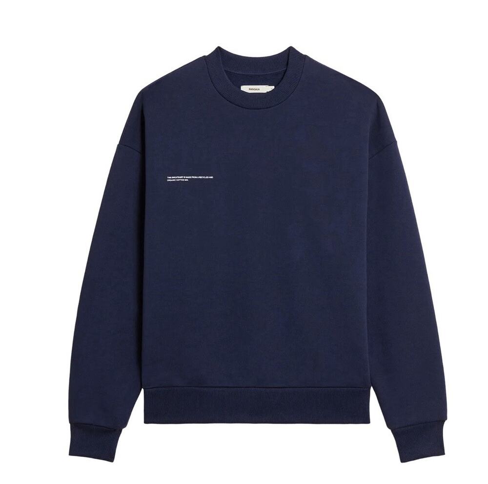Pangaia 365 Heavyweight Crewneck Sweatshirt — S Navy 100% Cotton Sustainable